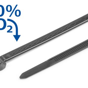 Cable tie outside serrated small diameter, 200.0x4.9mm, ?1.0-50.0mm, black, 1000pcs.