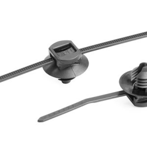 Fixing tie for hole (round), inside serrated, ⌀4.0-20.0mm, black, 500pcs.