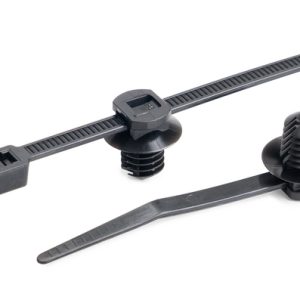 Fixing tie for hole (round), inside serrated, ?2.0-19.0mm, black, 500pcs.