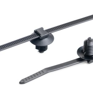Fixing tie for hole (round), inside serrated, ⌀1.0-30.0mm, black, 500pcs.