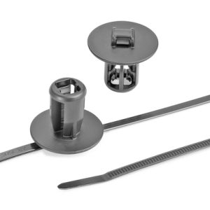 Fixing tie for stud, ⌀1.0-45.0mm, black, 500pcs.