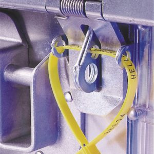 Security seal, fixed length, W=6.0mm, H=16.0mm, L=215.0mm, blue, 1000pcs.