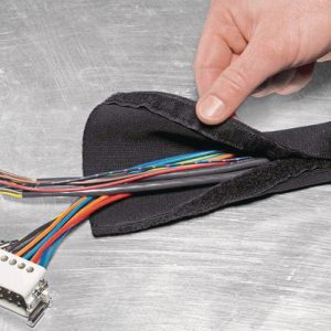 Braided sleeving, nom?30.0mm, ?20.0-30.0mm, black, 50m