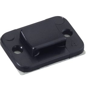 Cable tie mount for adhesive use, Wmax=4.0mm, ?2.2 mm, black, 100pcs.