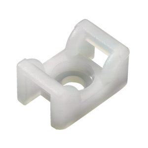Cable tie mount for screw fixation, Wmax=6.4mm, ?4.5 mm, M4 Screw, natural, 100pcs.
