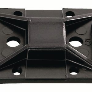 Cable tie mount for adhesive use, Wmax=8.0mm, ?3.2 mm, black, 100pcs.