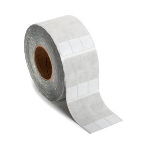 Cable label, self laminating, weather resistant/chemical resistance, white, thermal transfer print, 25.4x25.4mm, H2=95.25mm, 3000pcs.