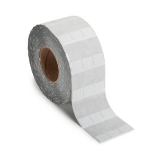 Cable label, self laminating, weather resistant/chemical resistance, white, thermal transfer print, 25.4x25.4mm, H2=57.20mm, 5000pcs.