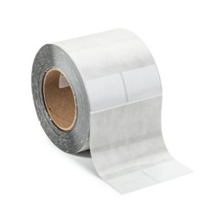Cable label, self laminating, weather resistant/chemical resistance, white, thermal transfer print, 38.1x50.8mm, H2=133.3mm, 1000pcs.