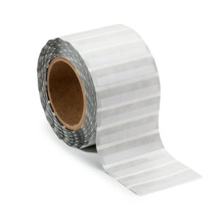 Cable label, self laminating, weather resistant/chemical resistance, white, thermal transfer print, 9.52x12.7mm, H2=19.06mm, 10000pcs.