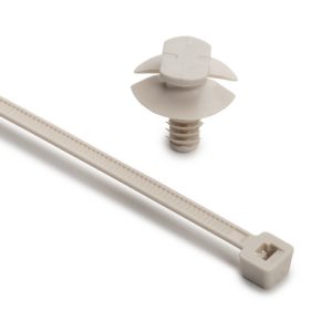 Fixing tie for hole (round), inside serrated, ⌀1.5-50.8mm, beige, 2000pcs.