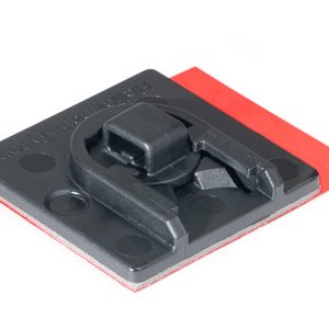 Cable tie mount for adhesive use, Wmax=4.8mm, Adhesive, black, 50pcs.