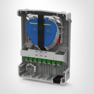 MDU-S3-64 with 16 LC APC Quad Adaptors and 4 SE IR MKII Splice Trays and 2 1:32 Splitters