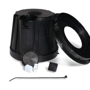 Downlight cover, H=140mm, ?75.0 mm, black, 1pc.