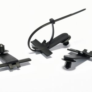 Bundling clip for hole (round), L=42.0mm, SO=20.0mm, black, 500pcs.