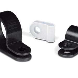 P-clamp closed, Dmax=11.0mm, ?4.2 mm, black, 100pcs.