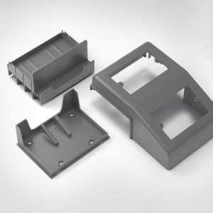 Acessory of wiring duct raceway system in self-extinguishing ABS