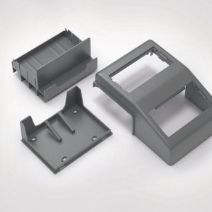 Acessory of wiring duct raceway system in self-extinguishing ABS