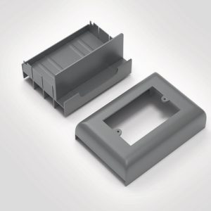 Acessory of wiring duct raceway system in self-extinguishing ABS
