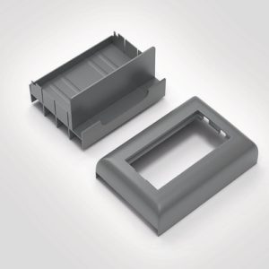 Acessory of wiring duct raceway system in self-extinguishing ABS