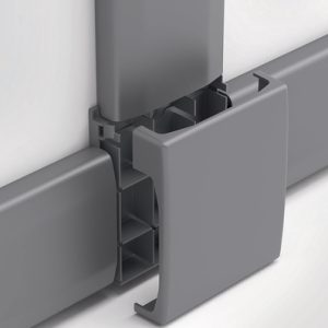 Acessory of wiring duct raceway system in self-extinguishing ABS