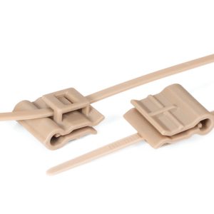 Fixing tie for edge, outside serrated, ⌀4.0-32.0mm, beige, 1000pcs.