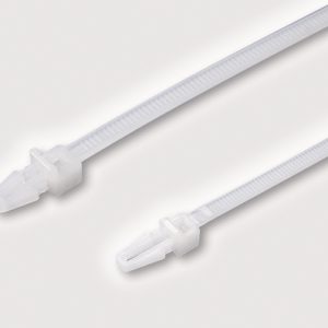 Fixing tie for hole (round), inside serrated, ⌀3.0-44.0mm, natural, 500pcs.