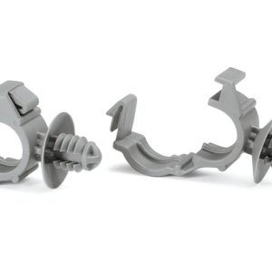 Corrugated tube clip for hole (round)/with pipe/tube holder, nom⌀8.5mm, grey, 1000pcs.