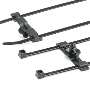Fixing tie for hole (round), inside serrated, ⌀1.0-45.0mm, black, 500pcs.