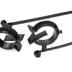 Fixing tie with pipe/tube holder, outside serrated, ?2.0-35.0mm, black, 250pcs.