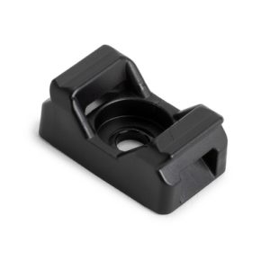 Cable tie mount for screw fixation, Wmax=8.4mm, ?5.35 mm, #10 (M5) Screw, black, 1000pcs.