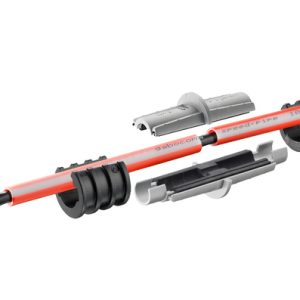 Divisible connectors with gas-stop.