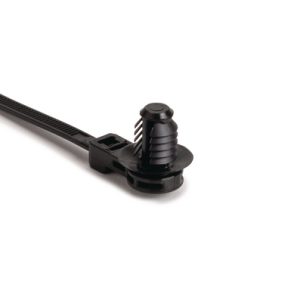 Fixing tie for hole (round), outside serrated, ?2.0-50.0mm, black, 3000pcs.