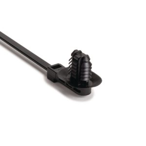 Fixing tie for hole (oval), outside serrated, ⌀2.0-50.0mm, black, 3000pcs.