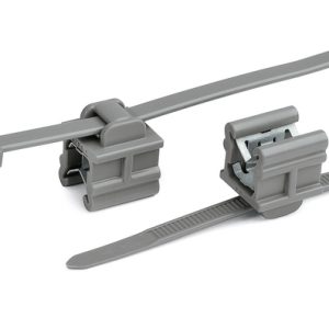 Fixing tie for edge, outside serrated, ⌀1.5-45.0mm, grey, 500pcs.