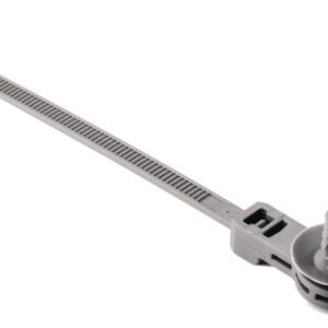 Fixing tie for hole (round), outside serrated, ⌀2.0-50.0mm, grey, 500pcs.