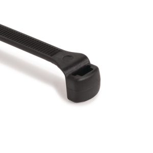 Cable tie outside serrated for narrow space, 210.0x6.4mm, ?4.0-51.0mm, black, 1000pcs.