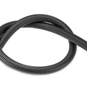 Corrugated protective pipes.