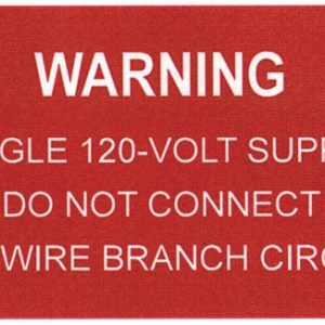 Solar label, pre-printed, red, 50.8x92.25mm, 50pcs.