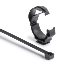 Fixing tie, ?25.0-30.0mm, black, 1000pcs.