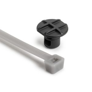 Fixing tie for cable bundles, inside serrated, ?8.0-50.0mm, grey/black, 1000pcs.