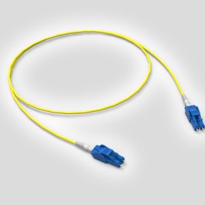 Uniboot Fibre Patchcord - Duplex LC-LC - A/B Crossover - Singlemode OS2 - 1.8mm Yellow LSZH - 25mtr