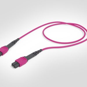 MTP Patchcord - Elite MTP(F)-MTP(F) - 8F Multimode OM4 - Polarity A - 3.0mm B2ca Magenta LSZH - 1mtr