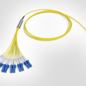 MTP Fanout Cable - 1x Elite MTP(F) - 6x LC Dpx - 12F Multimode OM4 - Polarity B - B2ca Magenta LSZH - 150mtr