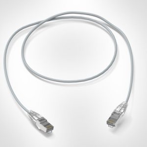 CAT6A F/UTP 28AWG HD RJ45 Patch Lead - 0.20M - Grey