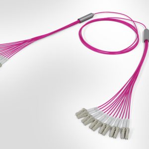 LC Fanout Cable - 6x LC Dpx - 6x LC Dpx - 12F Multimode OM4 - Polarity A - B2ca Magenta LSZH - 16mtr