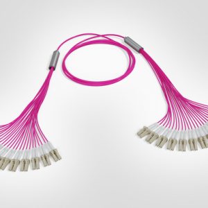 LC Fanout Cable - 12x LC Dpx - 12x LC Dpx - 24F Multimode OM4 - Polarity A - B2ca Magenta LSZH - 110mtr