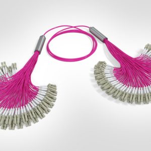 LC Fanout Cable - 72x LC Dpx - 72x LC Dpx - 144F Multimode OM4 - Polarity A - B2ca Magenta LSZH - 26mtr