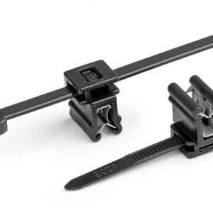 Fixing tie for edge, inside serrated, ?4.0-45.0mm, black, 500pcs.