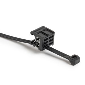 Fixing tie for edge, outside serrated, ?1.0-50.0mm, black, 500pcs.